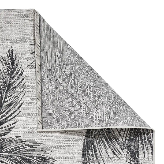 Think Rugs miami a444 cream black Black, Cream Living Room Flat Weave Rug.