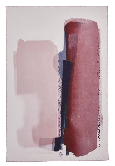 Think Rugs michelle collins ab0151 rose crimson Ivory, Pink Living Room Flat Weave Rug.