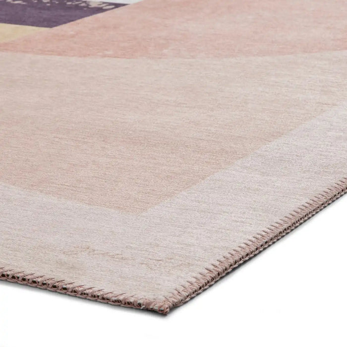 Think Rugs michelle collins ab0157 rose Pink Living Room Flat Weave Rug.