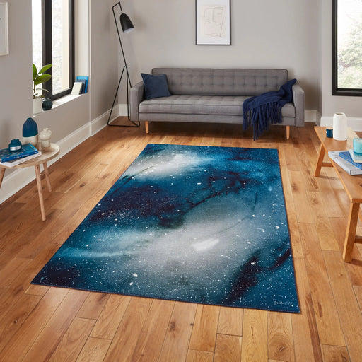 Think Rugs michelle collins os0078 navy Blue, Navy Living Room Flat Weave Rug.