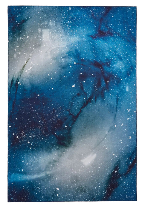 Think Rugs michelle collins os0078 navy Blue, Navy Living Room Flat Weave Rug.