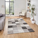 Think Rugs milano think 20623 beige Grey, Beige Living Room Geometric Rug.