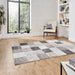 Think Rugs milano think 20623 beige Grey, Beige Living Room Geometric Rug.