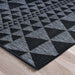 Oriental Weavers moda flatweave prism black Black Kitchen  Geometric Rug.