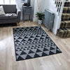 Oriental Weavers moda flatweave prism black Black Kitchen  Geometric Rug.