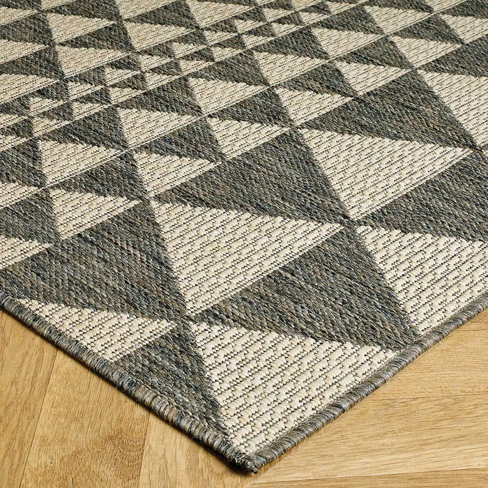 Oriental Weavers moda flatweave prism grey Brown Kitchen  Geometric Rug.