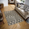 Oriental Weavers moda flatweave prism grey Brown Kitchen  Geometric Rug.