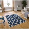 Oriental Weavers moda flatweave trellis blue Blue Kitchen  Geometric Rug.