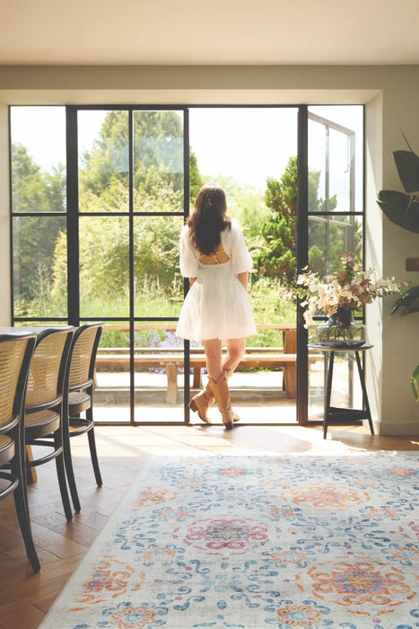 Hug Rug Eco-Washable Modern Damask