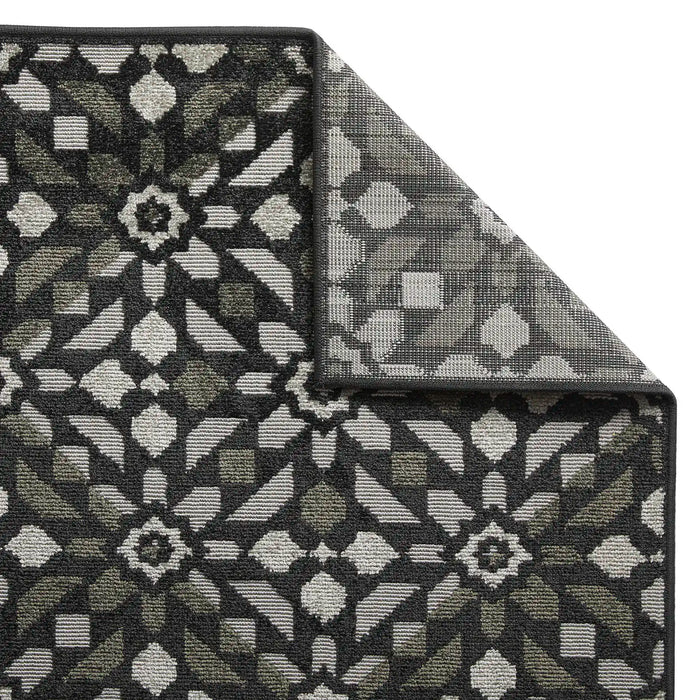 Oriental Weavers monaco ow mosaic Grey, Black Bedroom   Rug.