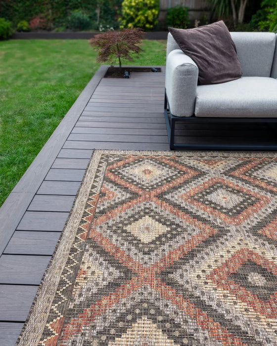 SUMAC Indoor Outdoor SUM101 Brown Rust Rug
