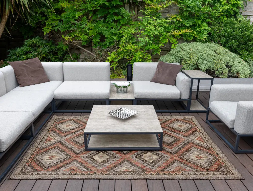 SUMAC Indoor Outdoor SUM101 Brown Rust Rug