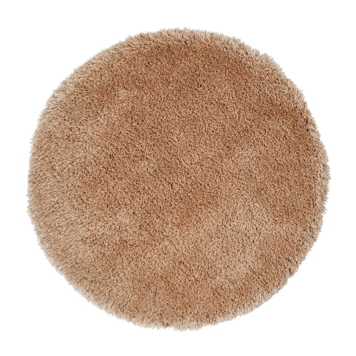 Think Rugs montana beige Beige Living Room Shaggy Rug.