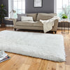 Think Rugs montana ivory Ivory Living Room Shaggy Rug.