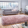 Think Rugs montana rose Pink Living Room Shaggy Rug.