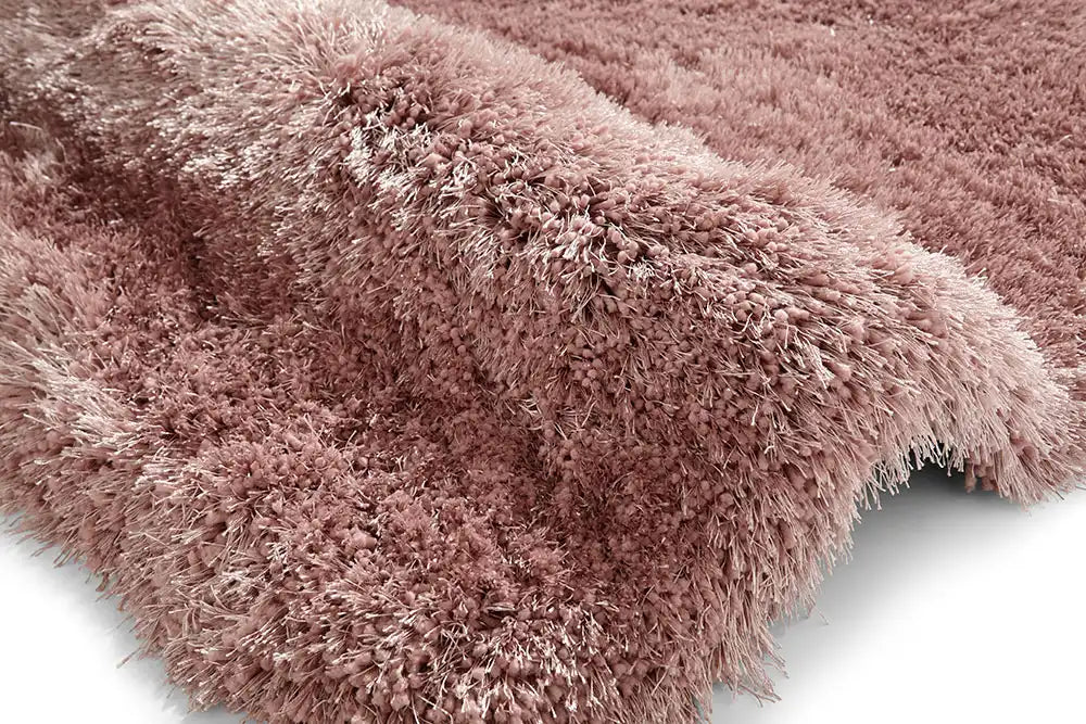 Think Rugs montana rose Pink Living Room Shaggy Rug.