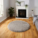 Think Rugs montana silver Grey Living Room Shaggy Rug.