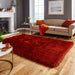 Think Rugs montana terracotta Orange Living Room Shaggy Rug.