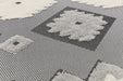 Asiatic monty mn01 black cream tribal Grey, Black, Ivory, Cream Living Room Geometric Rug.