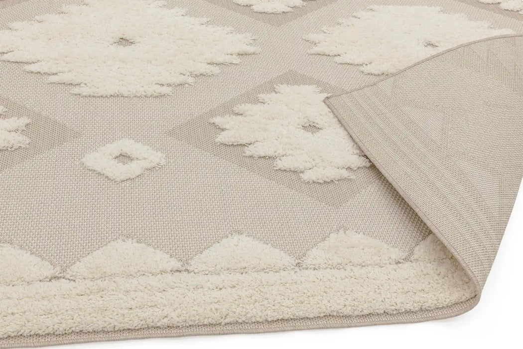 Asiatic monty mn02 natural cream tribal Multicoloured, Cream Living Room Geometric Rug.