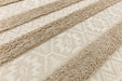 Asiatic monty mn04 natural cream stripe Beige, Ivory, Cream Living Room Geometric Rug.
