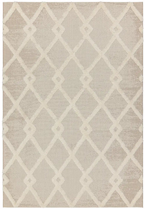 Asiatic monty mn07 beige cream diamond Beige, Ivory, Cream Living Room Geometric Rug.