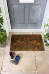 Morris & Co Door Mat Printed Coir Strawberry Thief Red