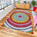 Think Rugs mosaic 22844 multi Multicoloured Living Room Geometric Rug.