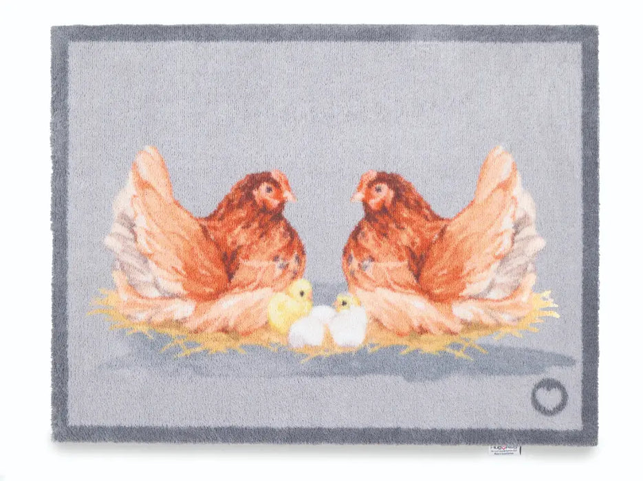 Hug Rug Washable Mother Hens Multi Grey Rug — RugsDirect Online