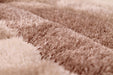 URCO 3d carved mumbai natural Brown, Beige Living Room Geometric Rug.