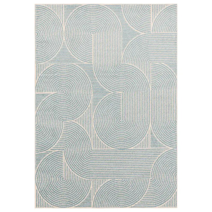 Asiatic muse mu02 blue swirl Blue Living Room Geometric Rug.