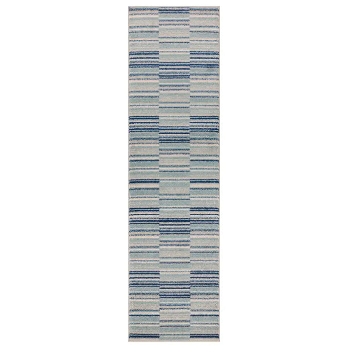 Asiatic muse mu05 blue stripe Blue Living Room Geometric Rug.