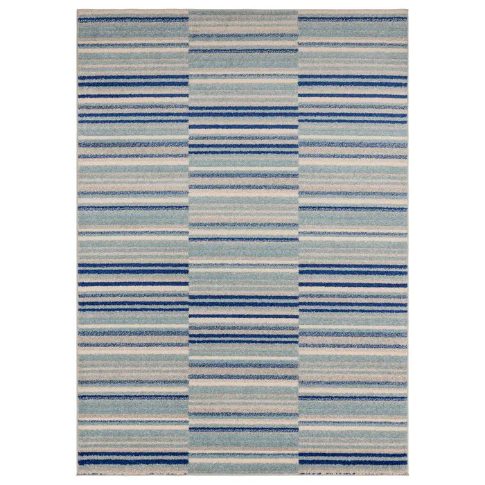 Asiatic muse mu05 blue stripe Blue Living Room Geometric Rug.