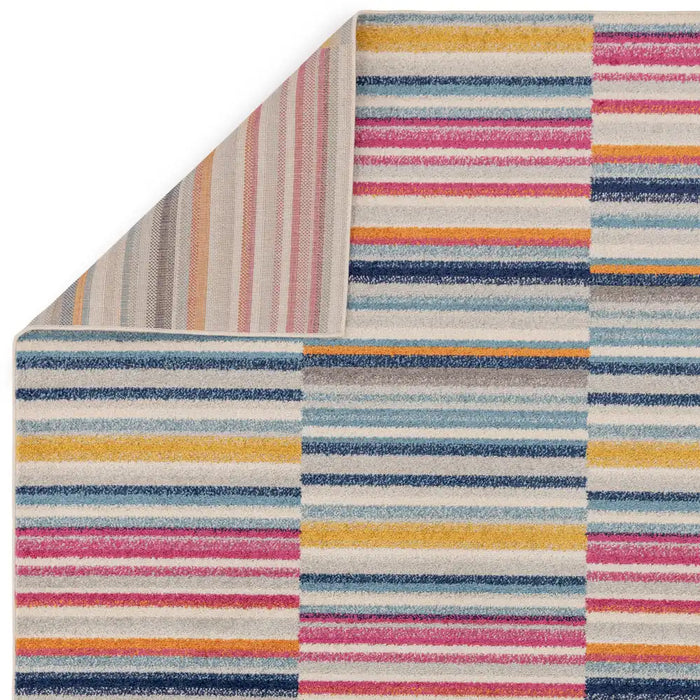 Asiatic muse mu06 multi stripe Multicoloured Living Room Geometric Rug.