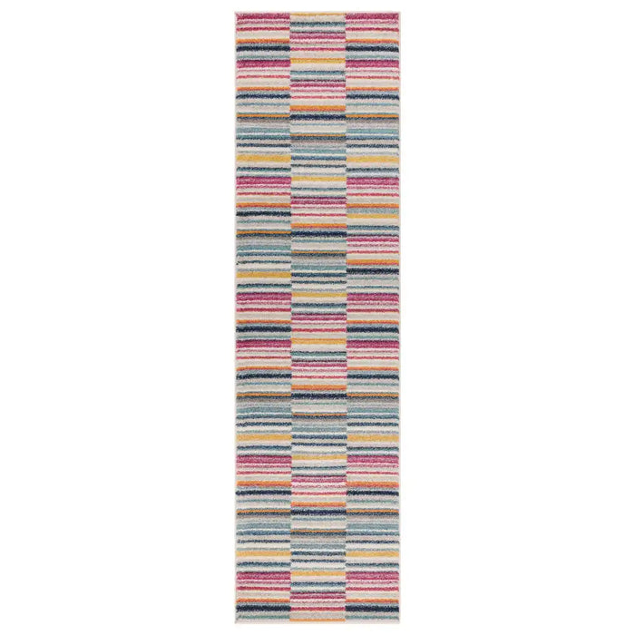 Asiatic muse mu06 multi stripe Multicoloured Living Room Geometric Rug.