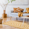 Asiatic muse mu08 yellow chevron Yellow Living Room Geometric Rug.