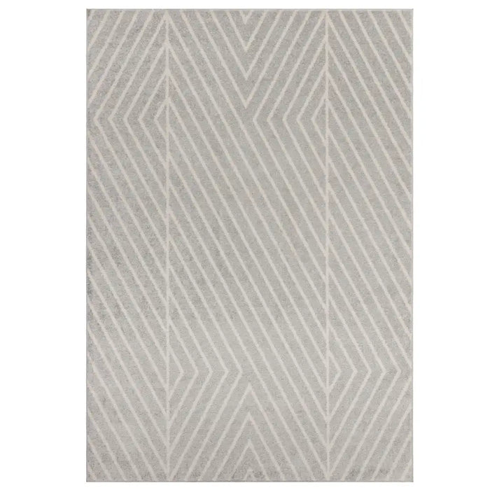 Asiatic muse mu09 grey linear Grey Living Room Geometric Rug.