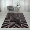 Asiatic muse mu10 black linear Black Living Room Geometric Rug.