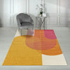 Asiatic muse mu13 orange retro Yellow, Multicoloured, Orange Living Room Geometric Rug.