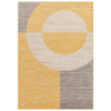 Asiatic muse mu22 yellow halo Grey, Yellow Living Room Geometric Rug.