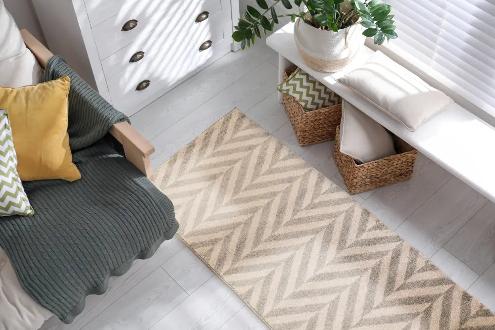 Muse MU07 Grey Chevron Rug