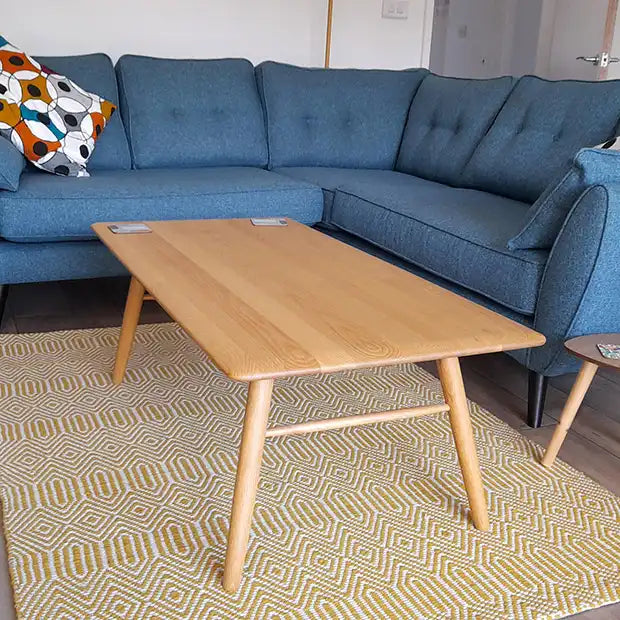 Photo by Sara H., | Asiatic sloan mustard Living Room Striped Rug.