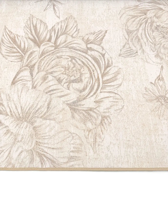 Eco Washable Muted Floral Beige Multi