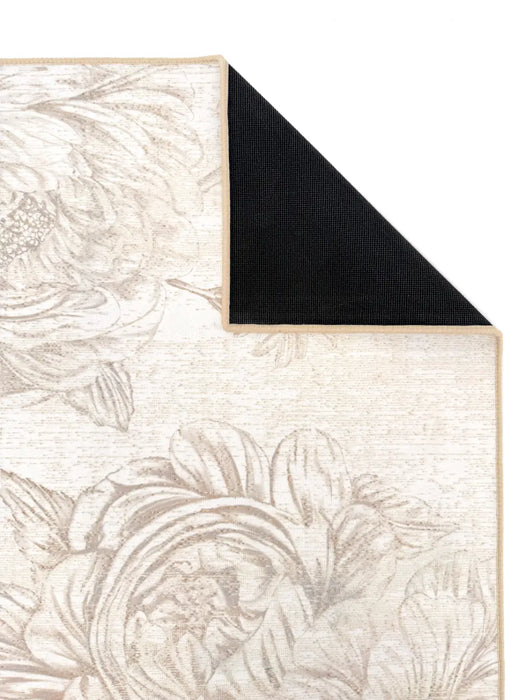 Eco Washable Muted Floral Beige Multi