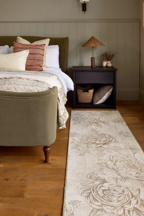 Eco Washable Muted Floral Beige Multi