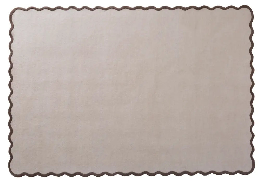 Scalloped Elsie Natural/Brown