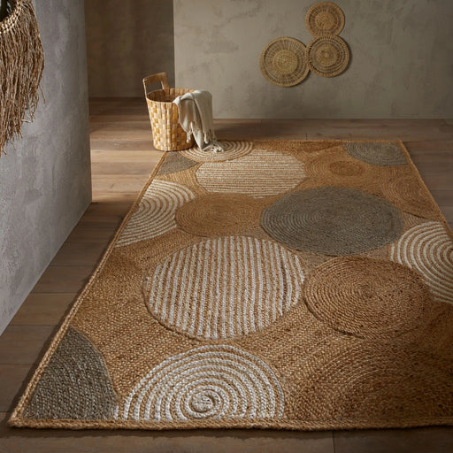 Oriental Weavers naturals circles Beige Living Room Natural Fibre Rug.