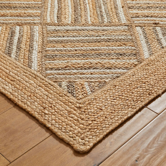 Oriental Weavers naturals squares Beige Living Room Natural Fibre Rug.