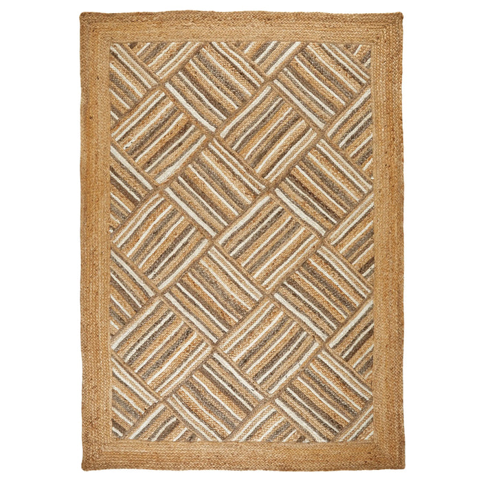 Oriental Weavers naturals squares Beige Living Room Natural Fibre Rug.