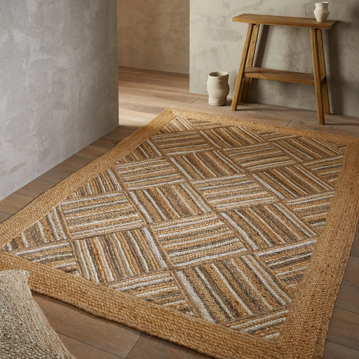 Oriental Weavers naturals squares Beige Living Room Natural Fibre Rug.